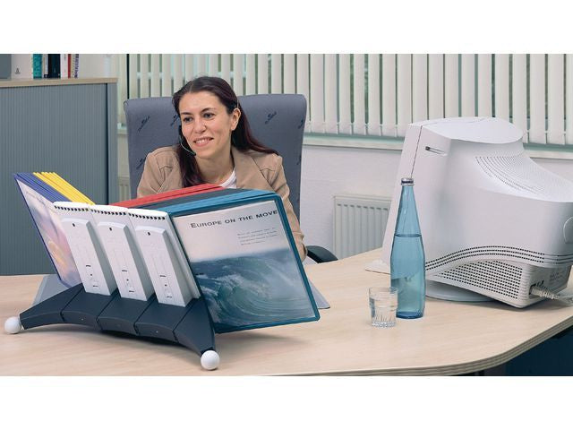 Durable Zichtpaneelhouder Sherpa® Display Inclusief 10 zichtpanelen, rood/zwart