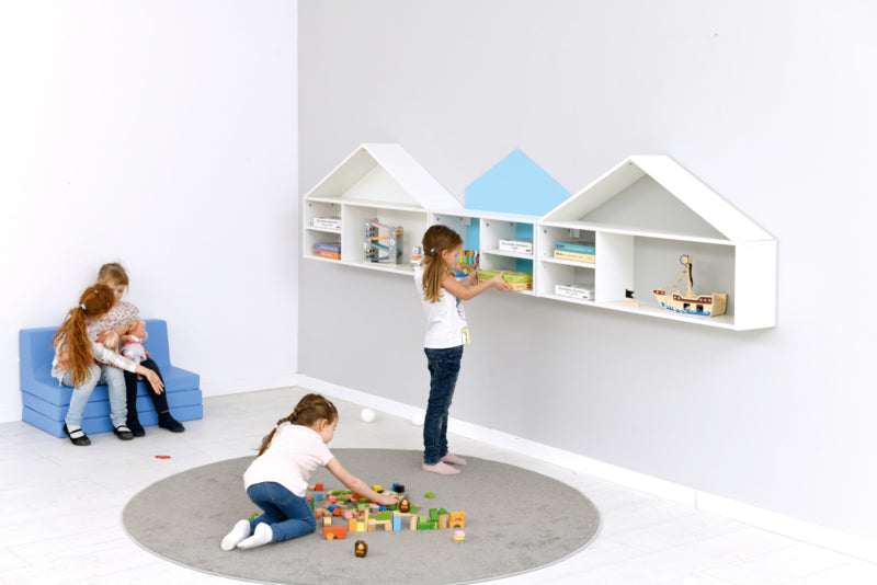Vouwbare bank afm. 48 x 80 x 49 cm - Blauw