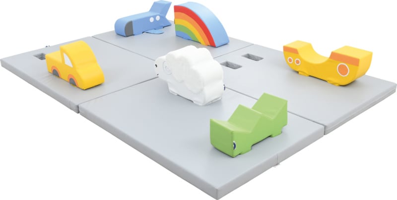 Zachte speelvloer 63,5x35cm - Regenboog