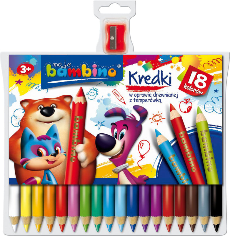 Kleurpotloden 18 stuks met puntenslijper