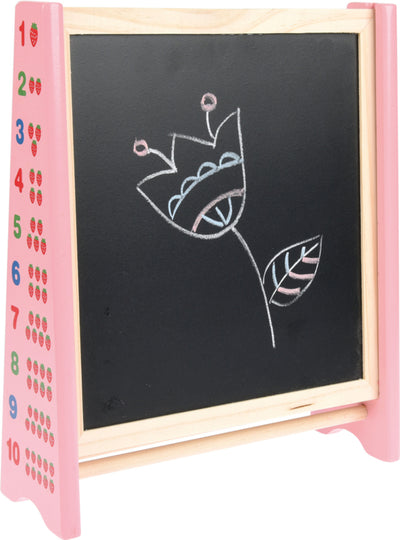 Houten telraam met een schoolbord