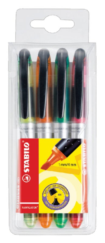Markeerstift STABILO Navigator 545 etui à 4 kleuren