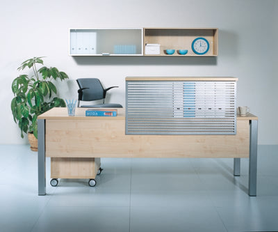 Kvadra rolcontainer met lade voor pennen