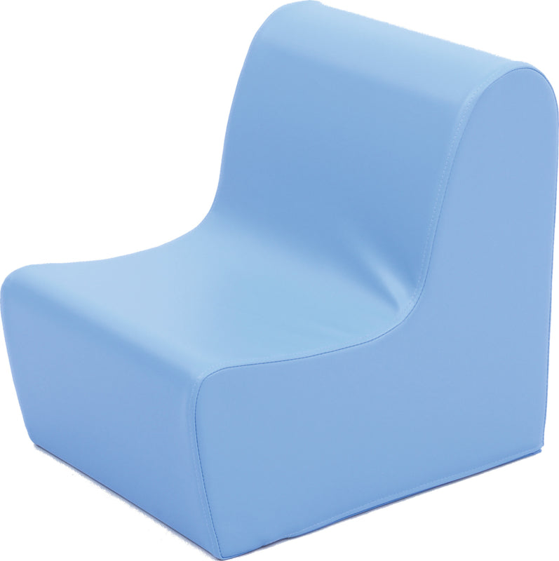 Lage zitbank 35cm zithoogte 20 cm - Lichtblauw