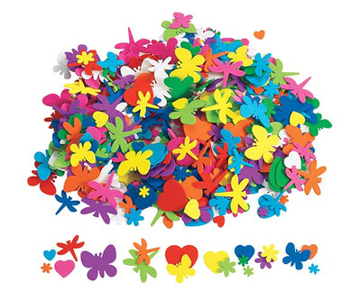 Foam Bloemen, harten en insecten 500 stuks