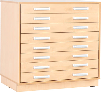 Flexi papierkast M met brede laden en plint