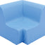 Hoge hoekbank 65,5cm zithoogte 34cm - Lichtblauw