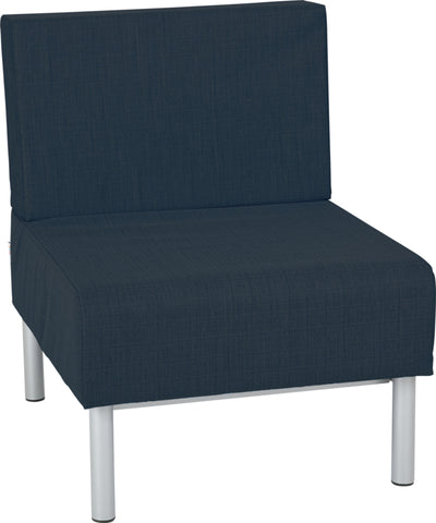 Enkele bank, brandvertragend 2, donkergrijs