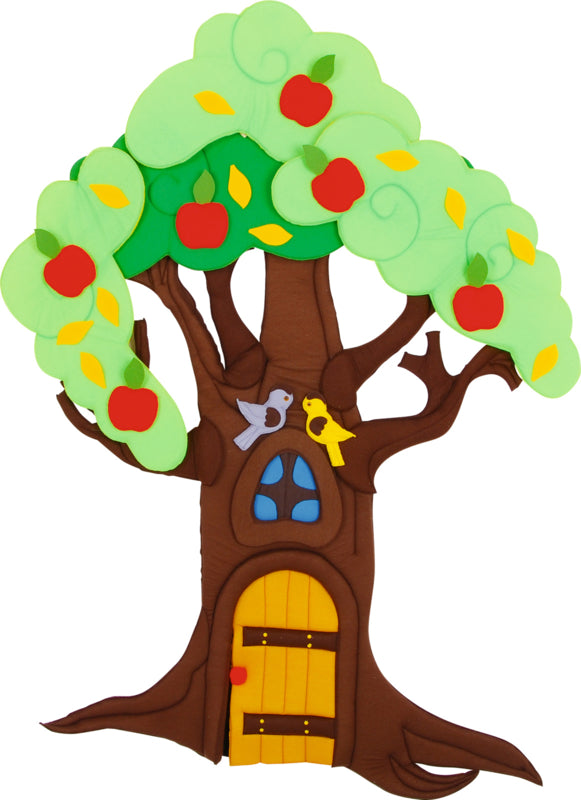 Muur decoratie appelboom 130x80cm - 4 Seizoenen