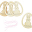 4x Houten hangers 9x11cm - paashaas