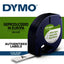 Labeltape Dymo Letratag 91200 papier 12mm zwart op wit