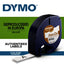Labeltape Dymo Letratag 18769 strijkbaar 12mm zwart op wit