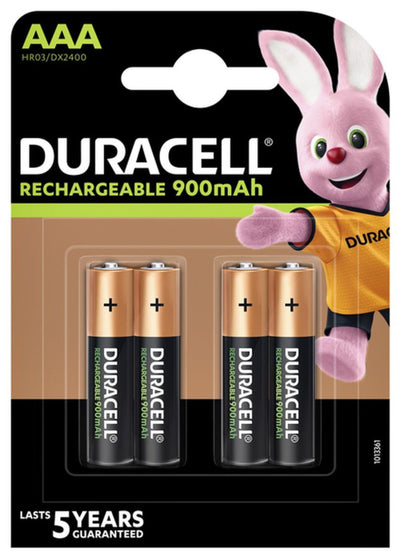 Batterij oplaadbaar Duracell 4xAAA 900mAh Ultra