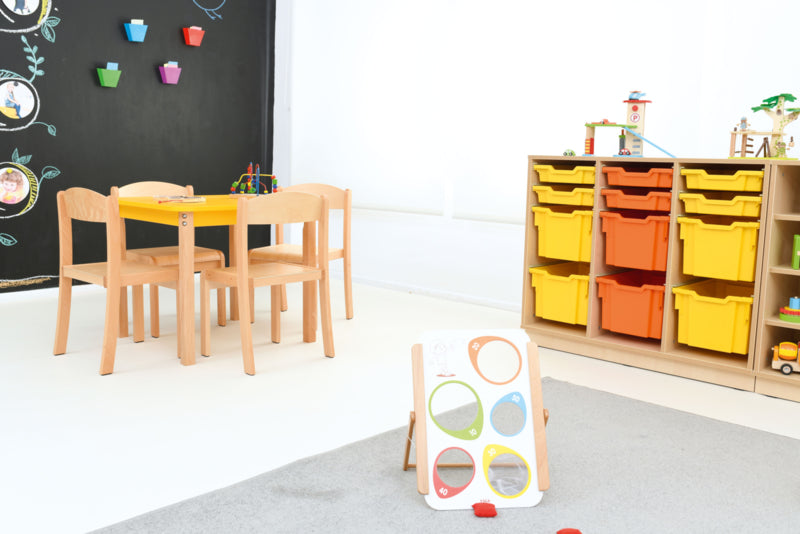 M-kast voor plastic bakjes met plint - 3 rijen