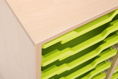 M-kast voor plastic bakjes met plint