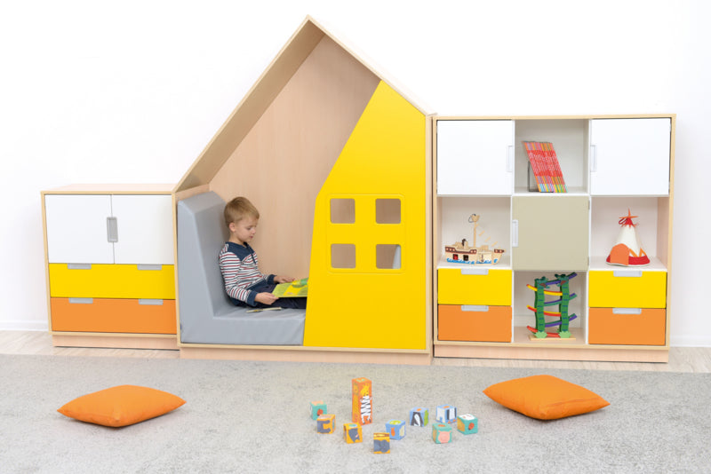 Quadro huiskast 130x60x173,5cm - Esdoorn/wit