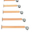 Set van 4 mix poten voor Flexi tafelbladen - hoogte: 70 cm