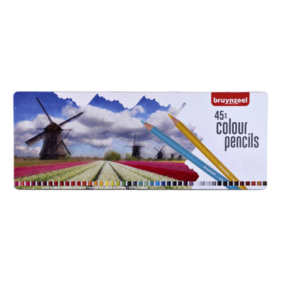Kleurpotloden Bruynzeel Holland blik Ã 45 stuks assorti
