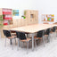 Expo hoge vitrinekast aluminium frame - esdoorn