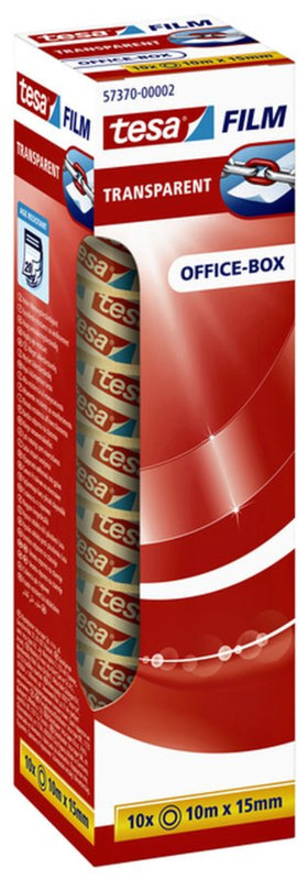 12x Plakband Tesa film 15mmx10m transparant