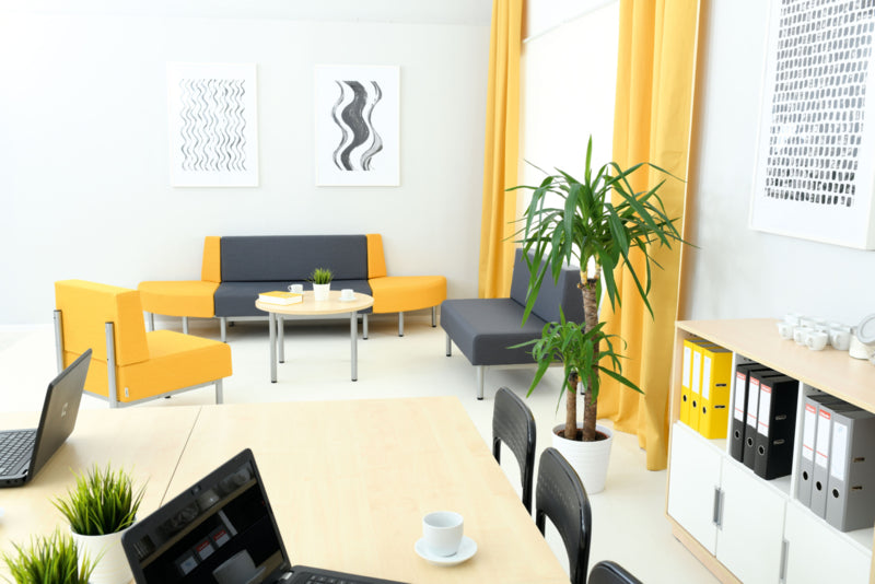 Externe bank, brandvertragend 1, mosterd