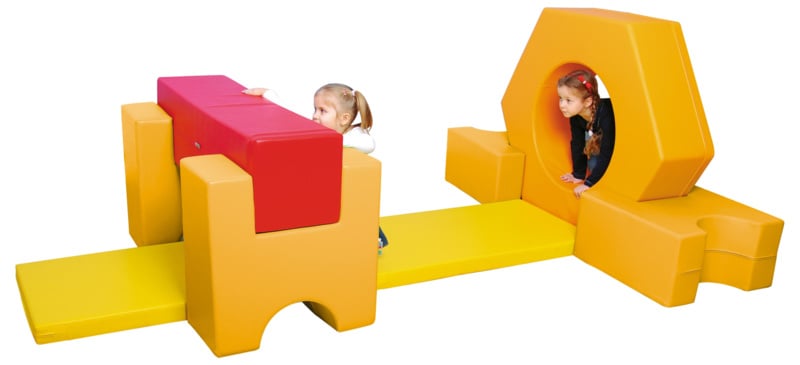 Foam cilinder met gat 70x100cm - Groen
