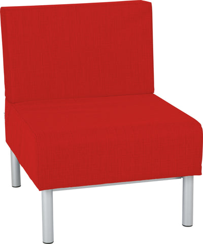 Enkele bank, brandvertragend 2, donkerrood