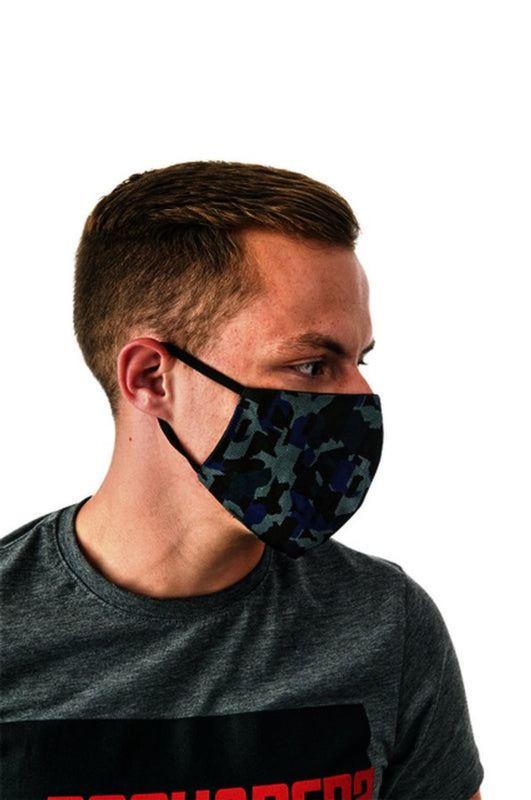 Mondkapje wasbaar heren army blue blister Ã 5 stuks