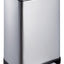 Afvalbak pedaalemmer E-Cube RVS mat rechthoekig 40liter