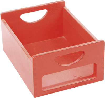 Houten bak met venster - rood
