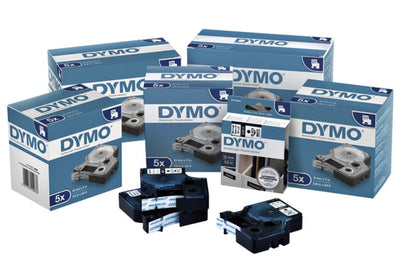 Labeltape Dymo 43613 D1 720780 6mmx7m zwart op wit