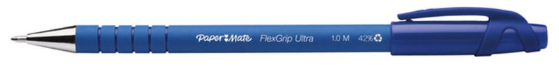 Balpen Paper Mate Flexgrip Stick blauw medium 12 stuks