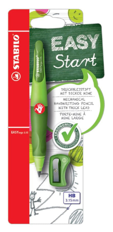 Vulpotlood STABILO Easyergo 3.15mm rechtshandig groen/donkergroen blister