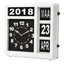 Wandklok Perel Flipover 31cm zwart/wit