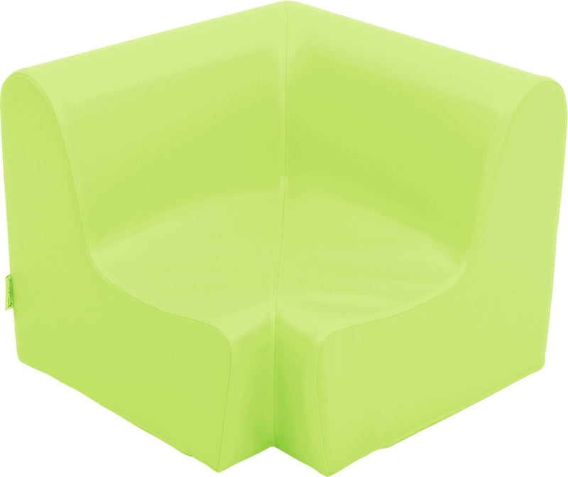 Lage hoekbank 51,5cm zithoogte 20cm - Lichtgroen