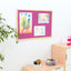 Prikbord 90 x 120 cm - roze