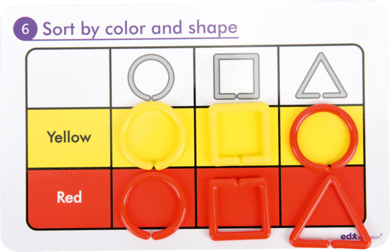 Geometrische figuren met taakkaarten