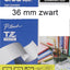 Labeltape Brother P-touch TZE-261 36mm zwart op wit
