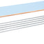 Flexi garderobe bank 4, hoog 35 cm - lichtblauw
