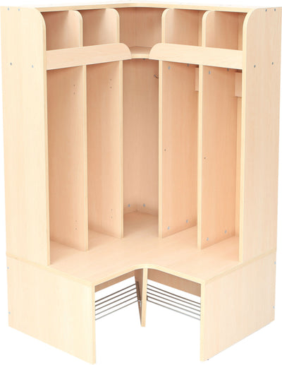 Mariposa garderobe - hoekmodel, hoog - vlamvertragend