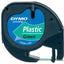 Labeltape Dymo Letratag 91204 plastic 12mm zwart op groen