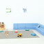 Hoge zitbank 45cm zithoogte 34cm - Lichtblauw