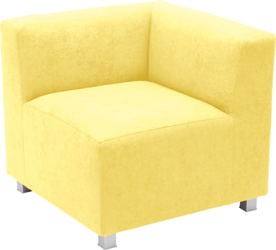 Flexi hoekbank, zithoogte 35 cm, geel