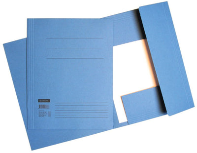 50x Aktemappen 3 kleppen A4 320gr blauw
