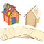 Bouwpakket huisje hout 6 stuks
