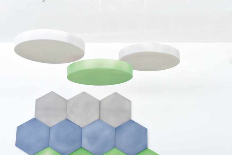 Rond geluiddempend paneel - platina