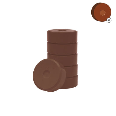 Colorall verfblokken Ã˜ 5,5 cm 6 dlg - Donkerbruin