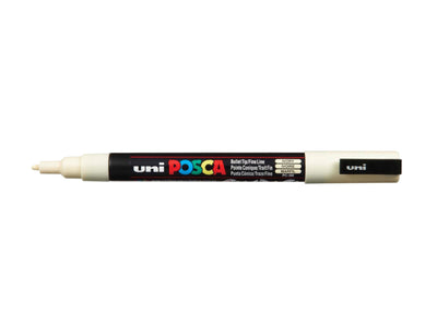 Verfstift Posca fijne punt 0.9 - 1.3 mm. ivoor