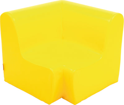 Medium hoekbank 58,5cm zithoogte 26cm - Geel