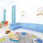 Hoge zitbank 40cm zithoogte 34 cm - Lichtblauw